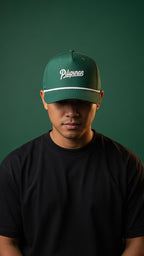 PILIPINAS SCRIPT on green rope hat