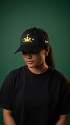 SUN & THREE STARS on black hat