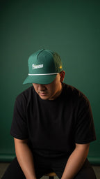 PILIPINAS SCRIPT on green rope hat
