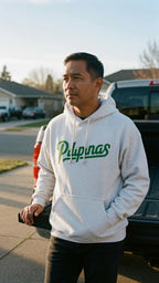PILIPINAS AVEC TROIS ÉTOILES + SOLEIL & TROIS ÉTOILES sur un sweat à capuche unisexe gris