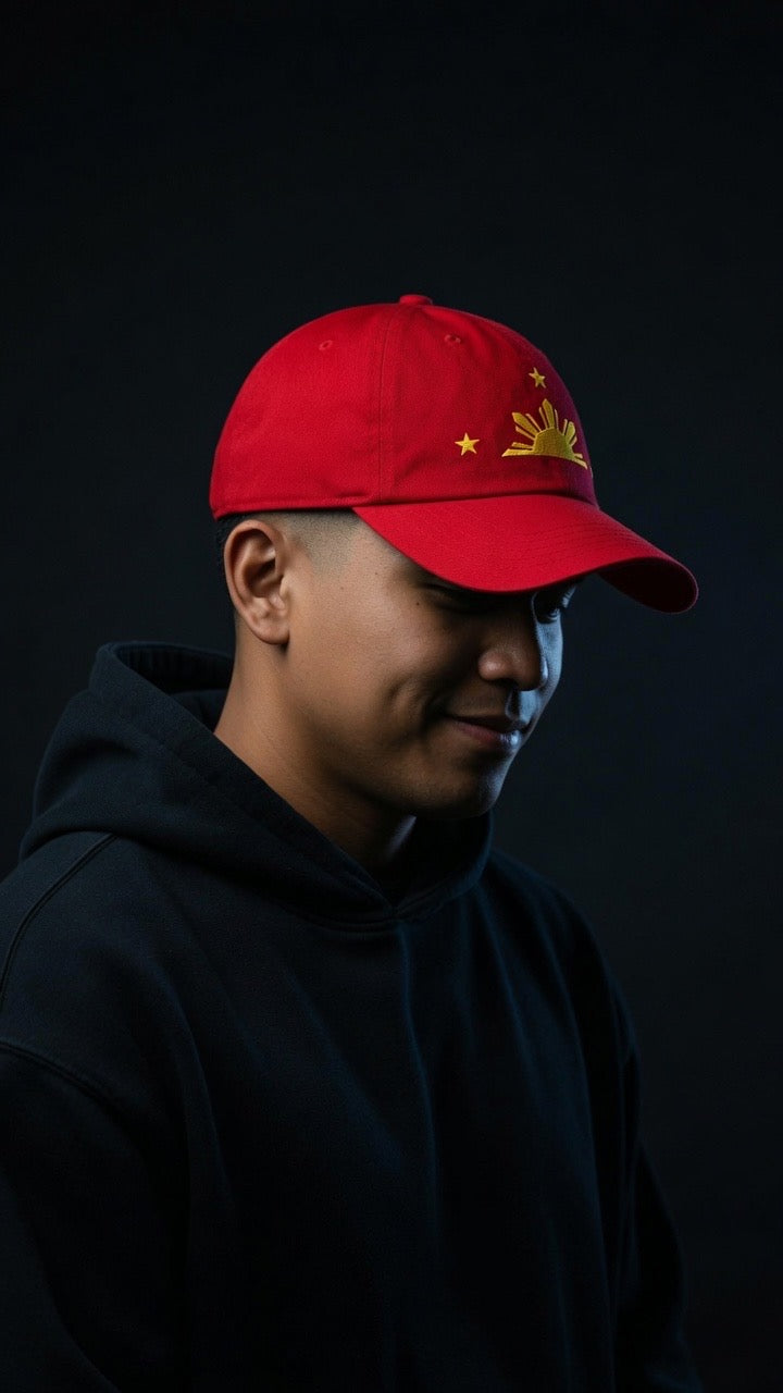 SUN & THREE STARS on red hat
